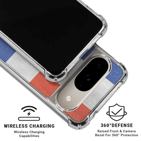 Dominican Republic Flag Faded Google Pixel 10 Clear Case